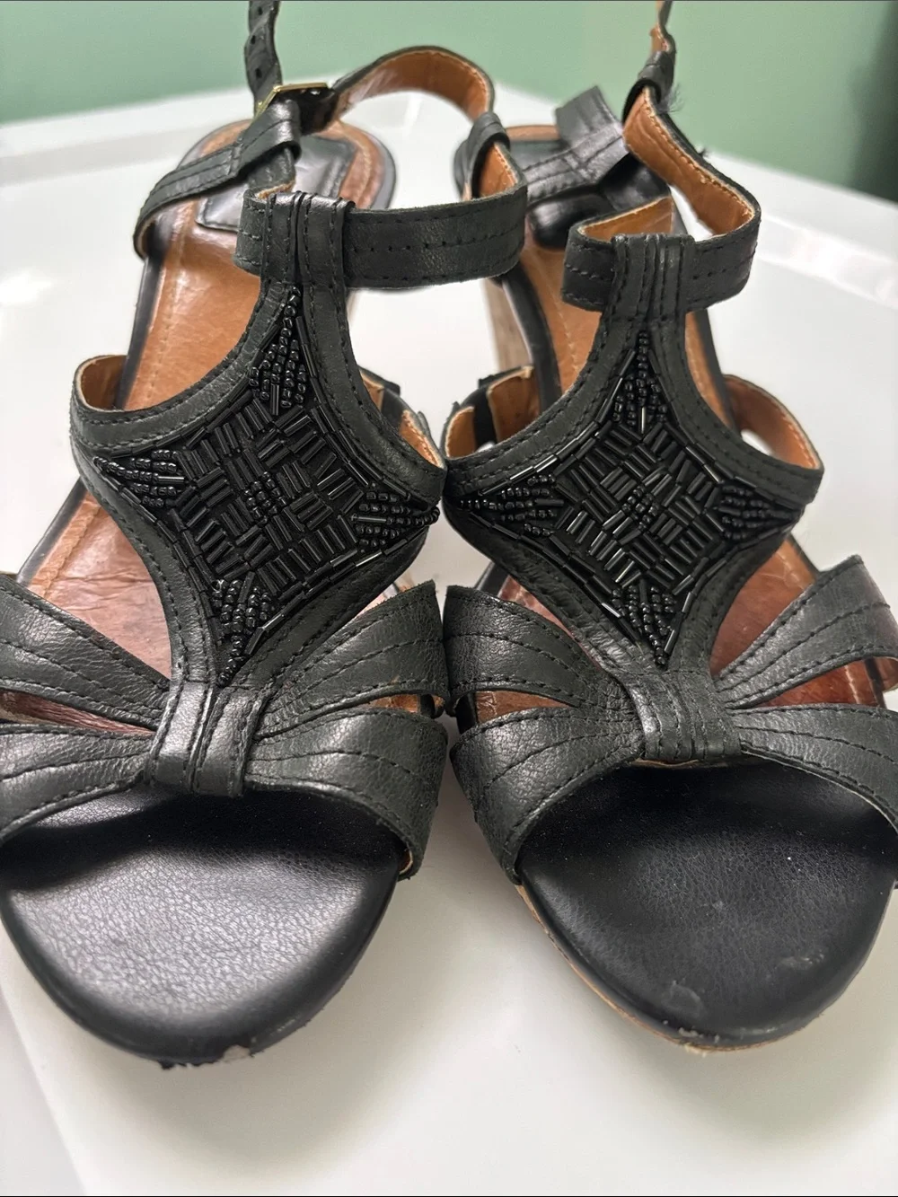 CLARKS  BENDABLES BLACK WEDGE